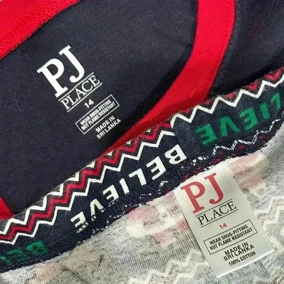 Children’s Place Christmas Pajamas Long Sleeve Pants 2-Piece Set Santa Size 14 - Picture 6 of 9